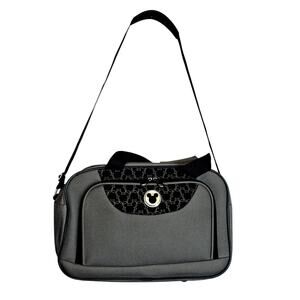 Disney Mickey Mouse Textured Travel Weekender Carry-On Bag w/ Feet Olive